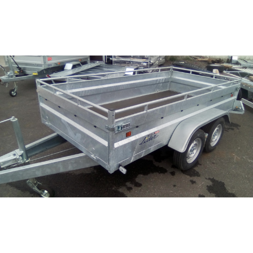 Remolque metálico robusto, 2 ejes, 253x134x50 cm, 750 kg, Lider 39394